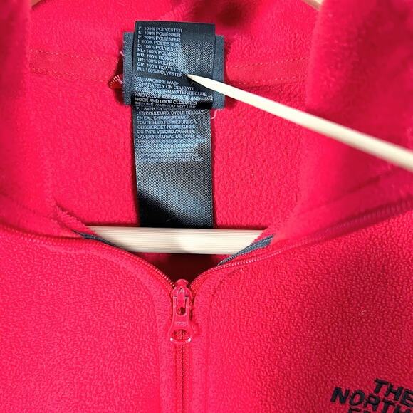 The North Face Polartec 1/4 ZIp Pullover Fleece Lightweight Red Men sz Small - Picture 5 of 7